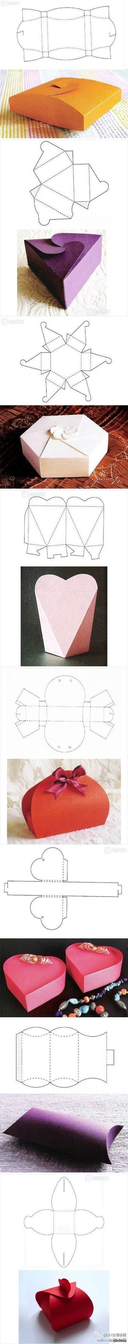 Необычные коробочки своими руками   коробка, сделай сам, Упаковка, подарок, выкройка, длиннопост