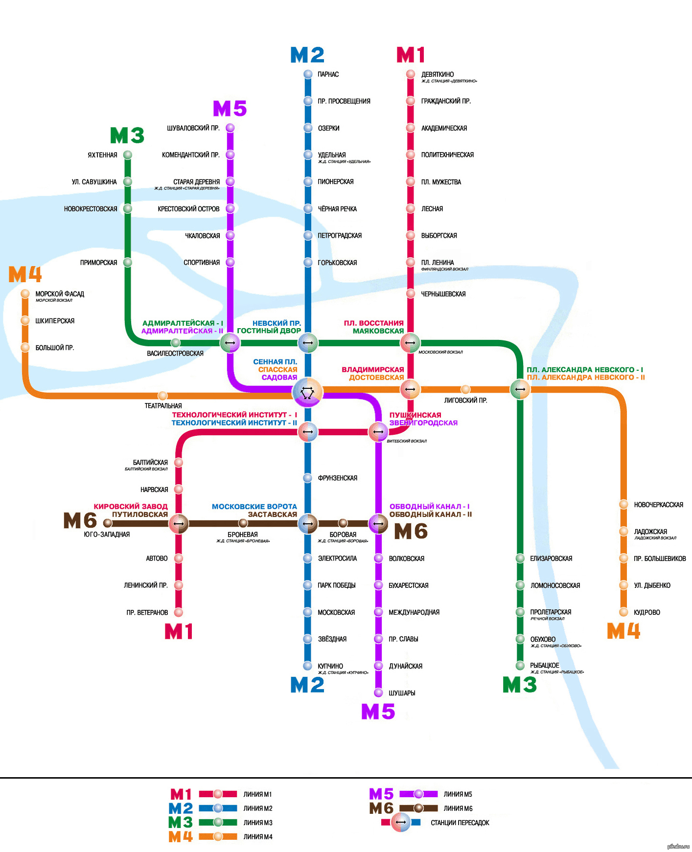 санкт-петербург метро схема 2020